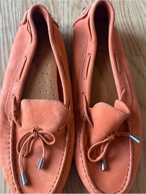 Mercanti Fiorentini Orange Suede Loafers